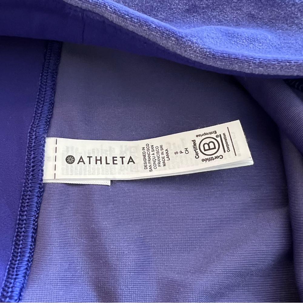 Athleta Velvet Leggings Velour Purple Size Small - Picture 7 of 9